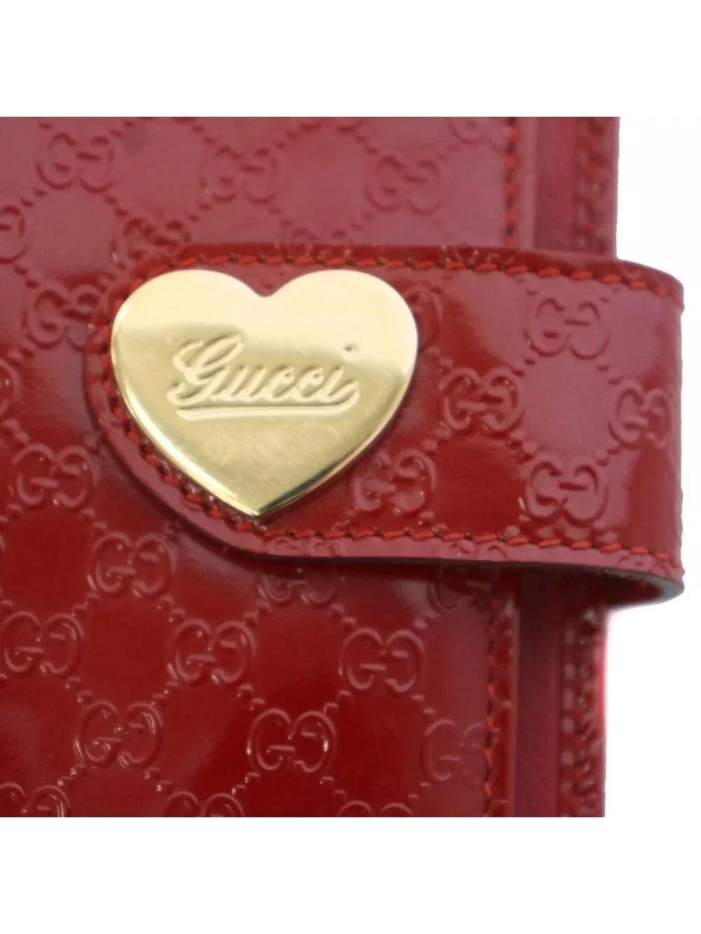 Gucci Guccissima Agenda Notebook Case Patent Leather